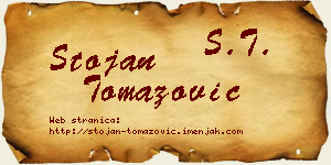 Stojan Tomazović vizit kartica